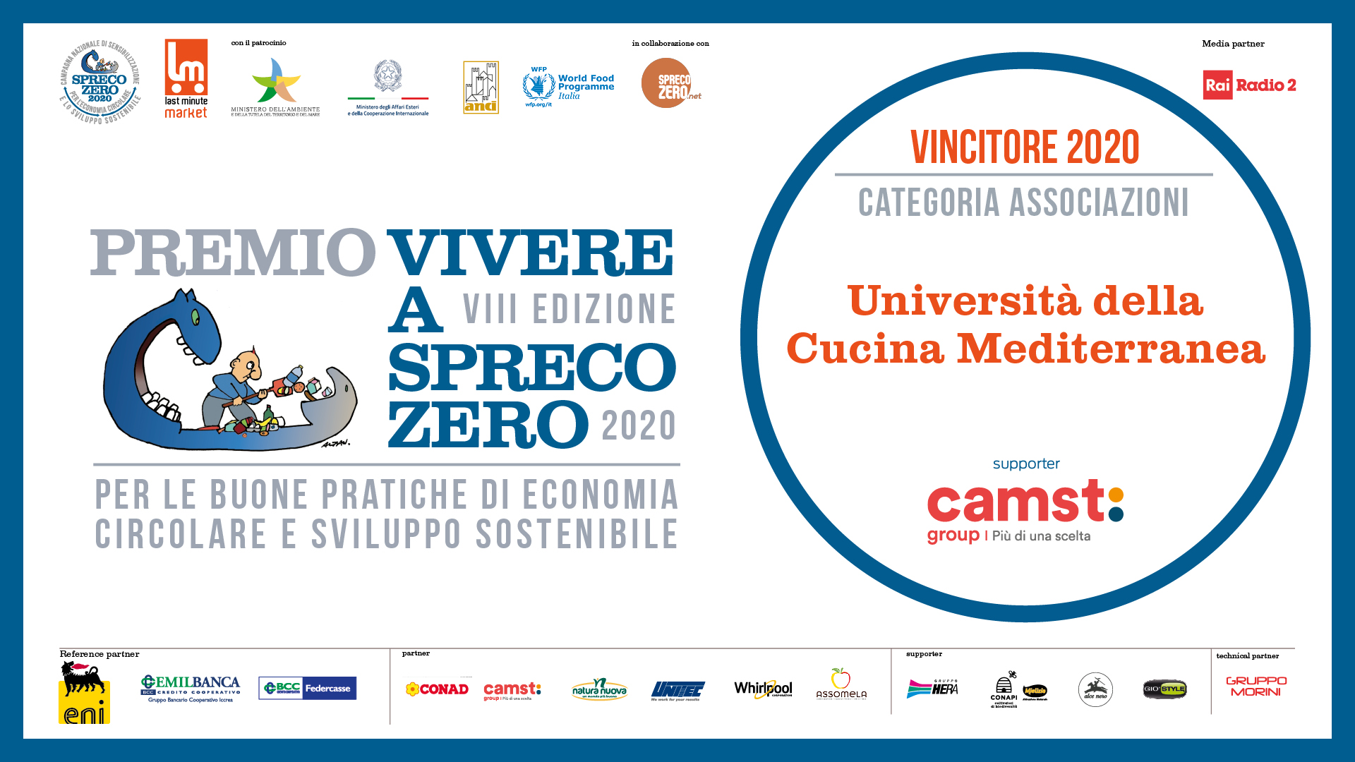 Università della cucina mediterranea_categoria ASSOCIAZIONI targa